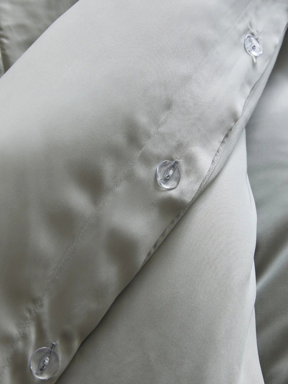 NEW Quince Bamboo Duvet Cover King, Color Eucalyptus - Picture 3 of 9